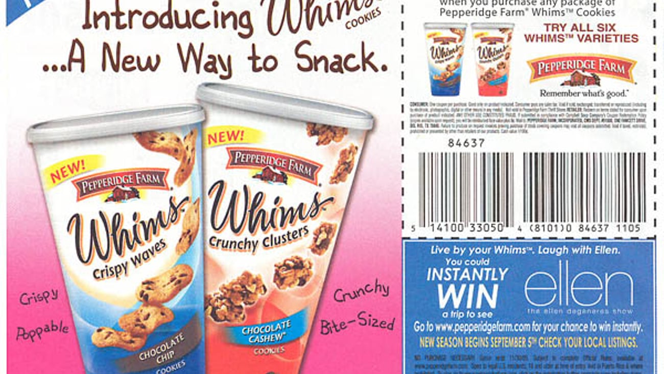Pepperidge Farm Whims Instant Win FSI