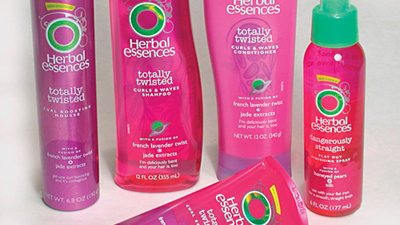 Restaged Herbal Essences Packaging