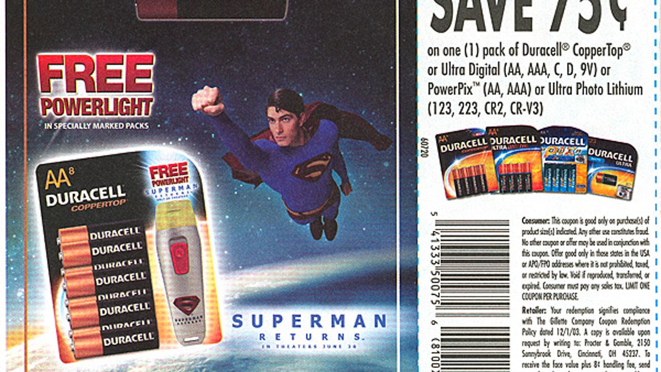 Duracell 'Superman Returns' Offer FSI