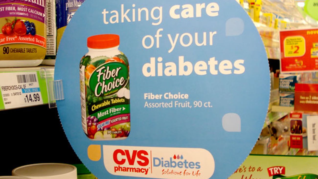 CVS FiberChoice Diabetes Shelf Sign