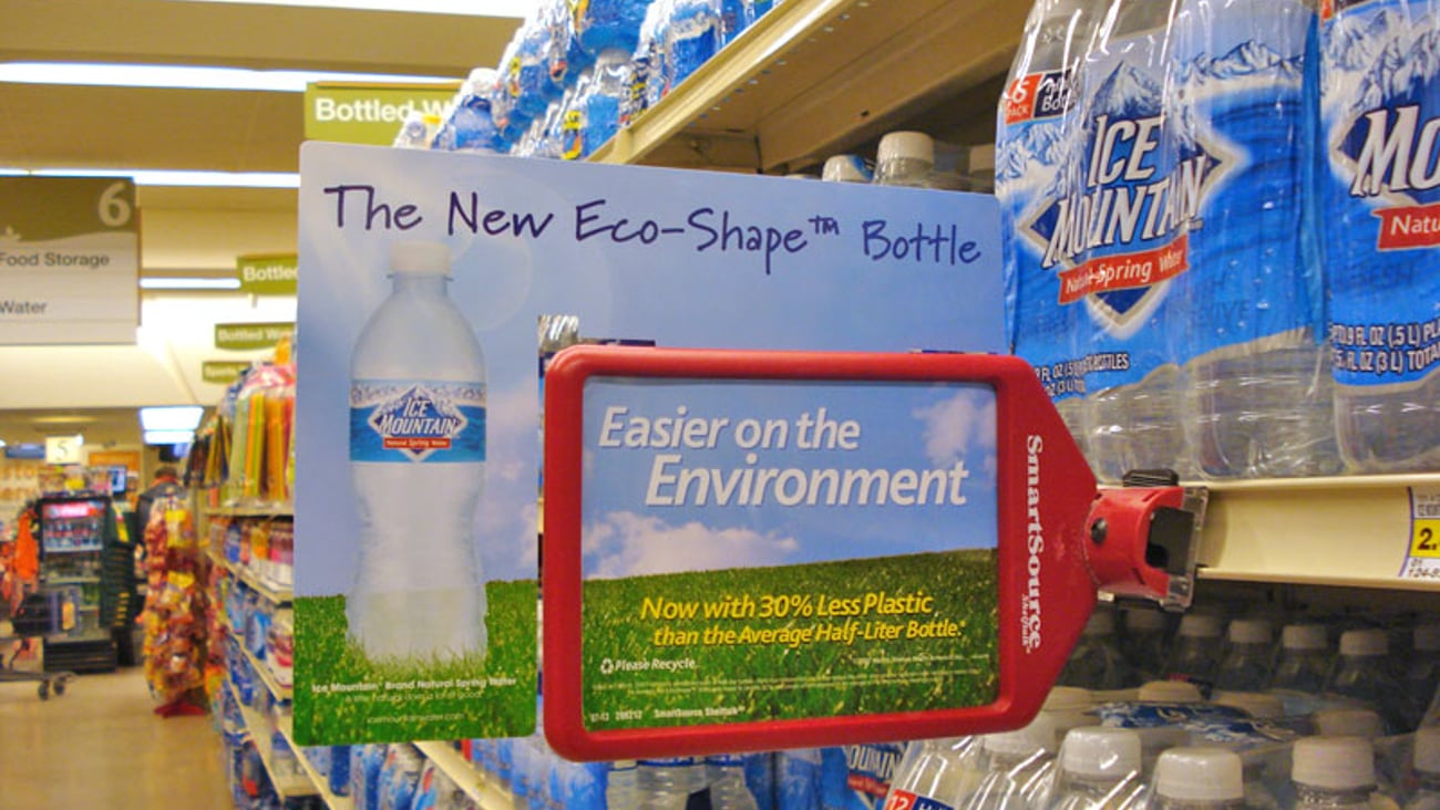 Ice Mountain Eco-Shape Bottle Shelf Talker