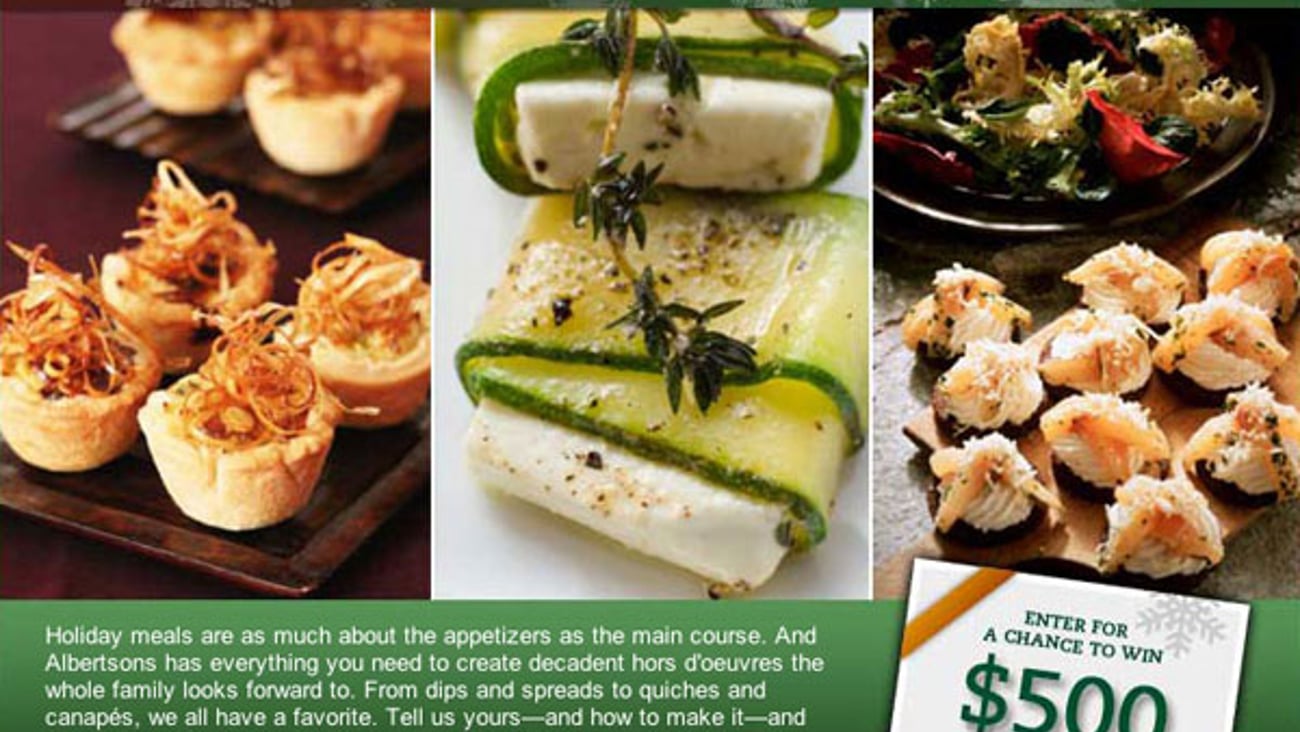 Albertsons Appetizer Contest Online Ad