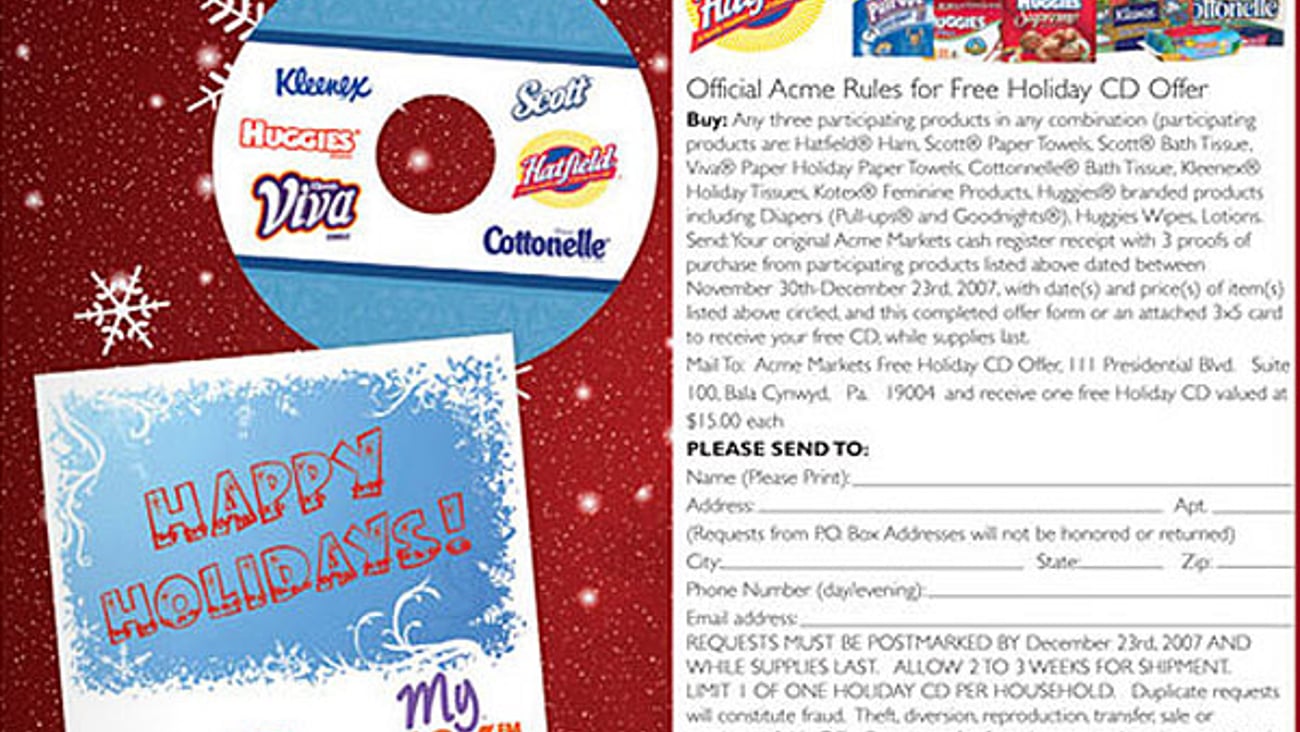 Acme Hatfield/Kimberly-Clark Holiday CD Feature