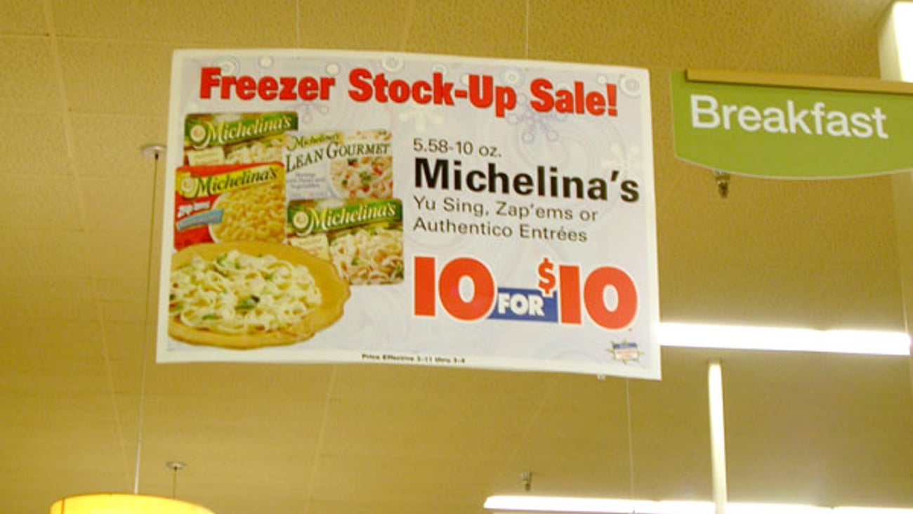 Jewel-Osco 'Frozen Food' Ceiling Dangler