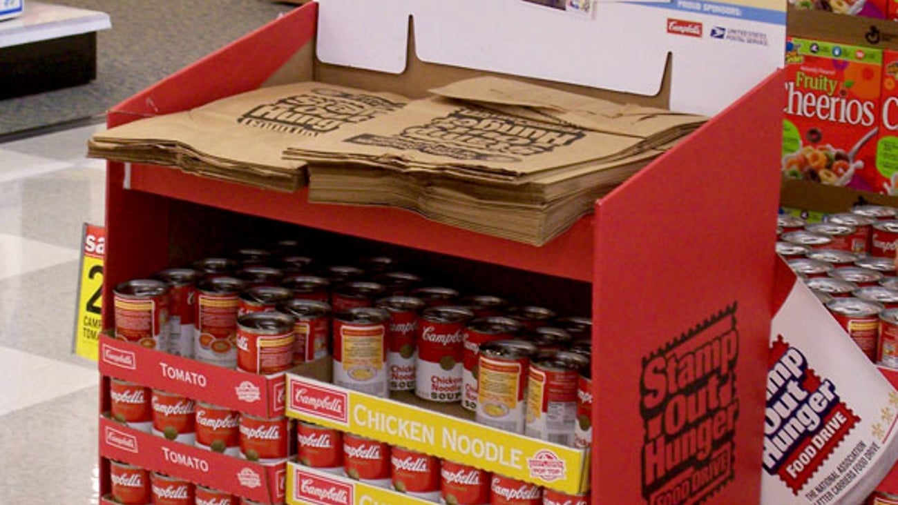 Campbell's 'Stamp Out Hunger' Display