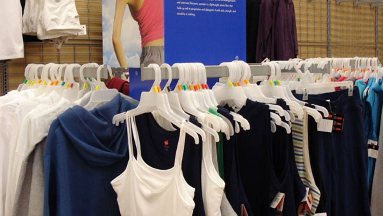 Wal-Mart Activewear Rack Header