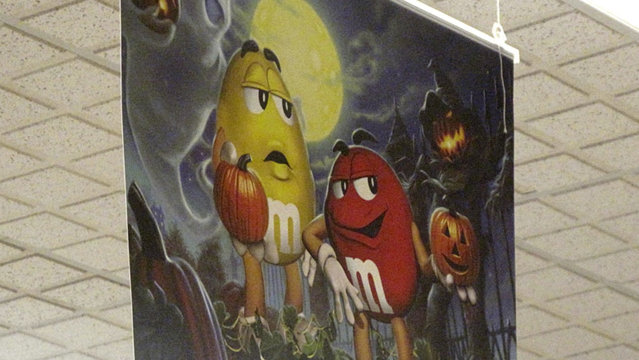 Rite Aid M&M's Halloween Ceiling Sign