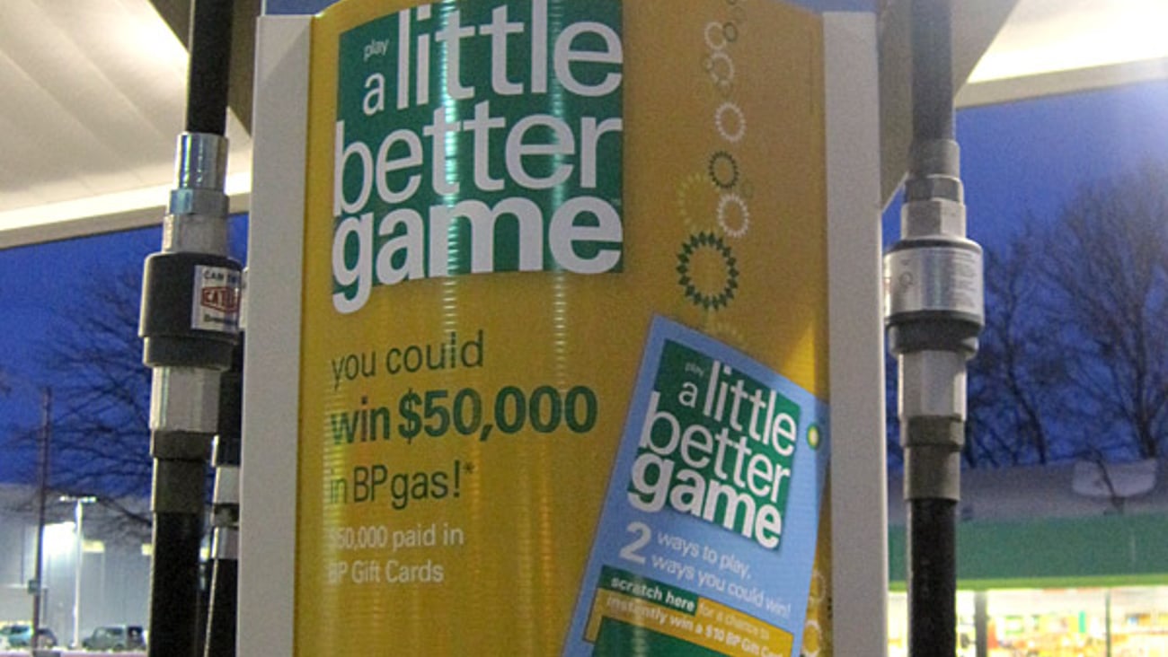 BP 'A Little Better Game' Pump Sign