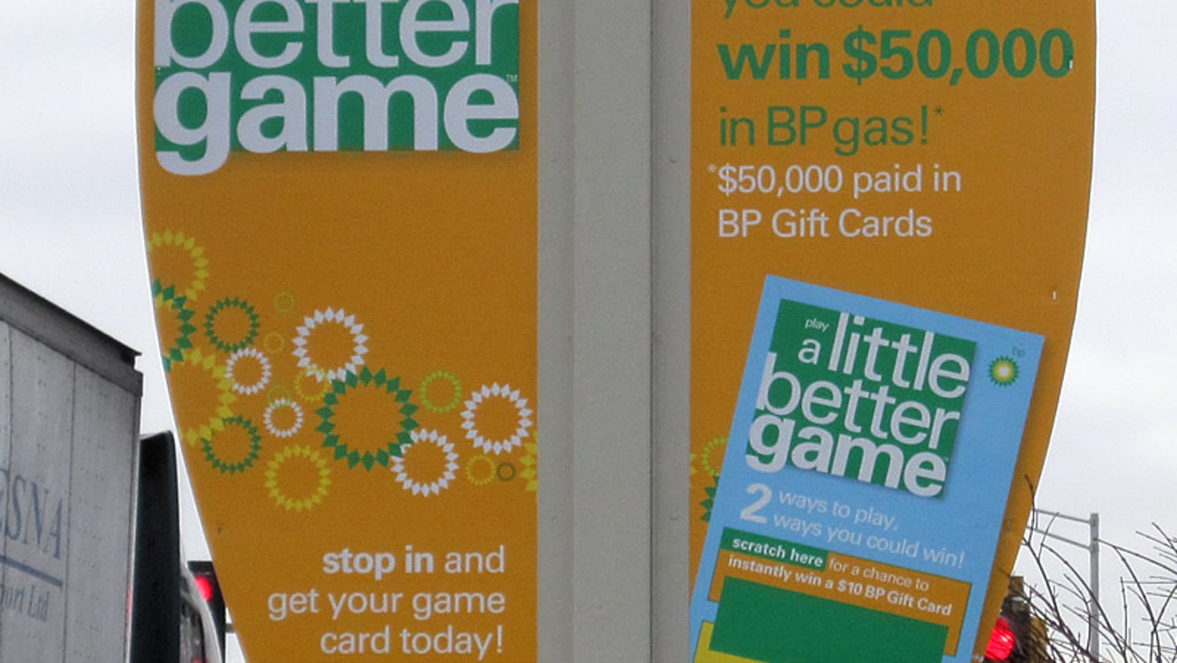 BP 'A Little Better Game' Pole Sign