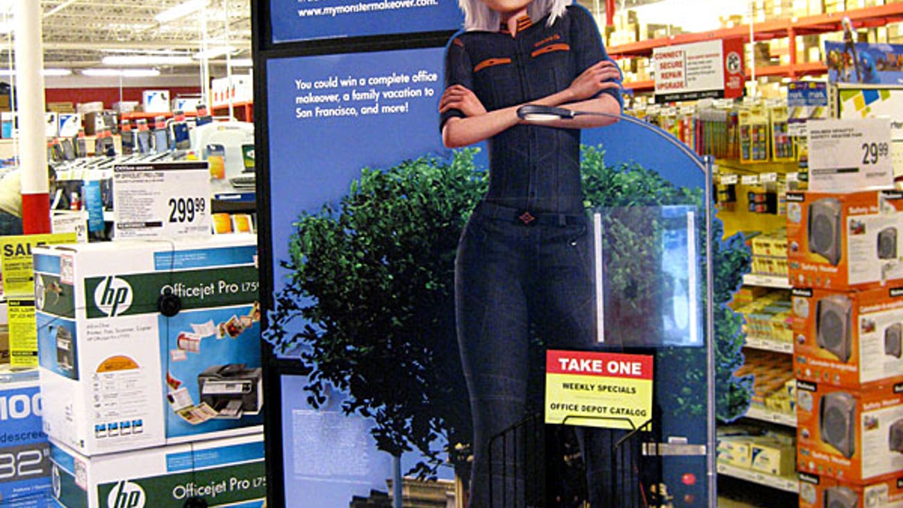 Office Depot HP 'Monster Makeover' Standee