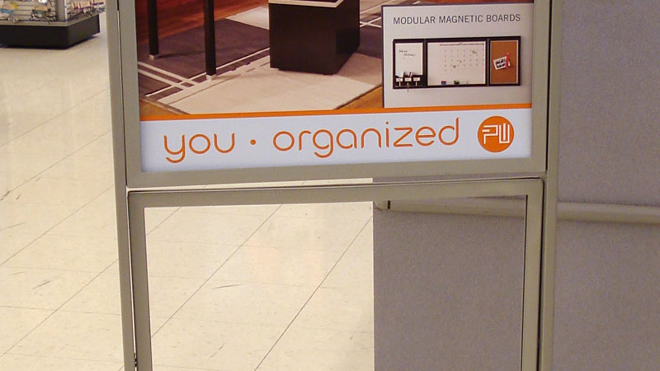 OfficeMax you.organized Stanchion Sign