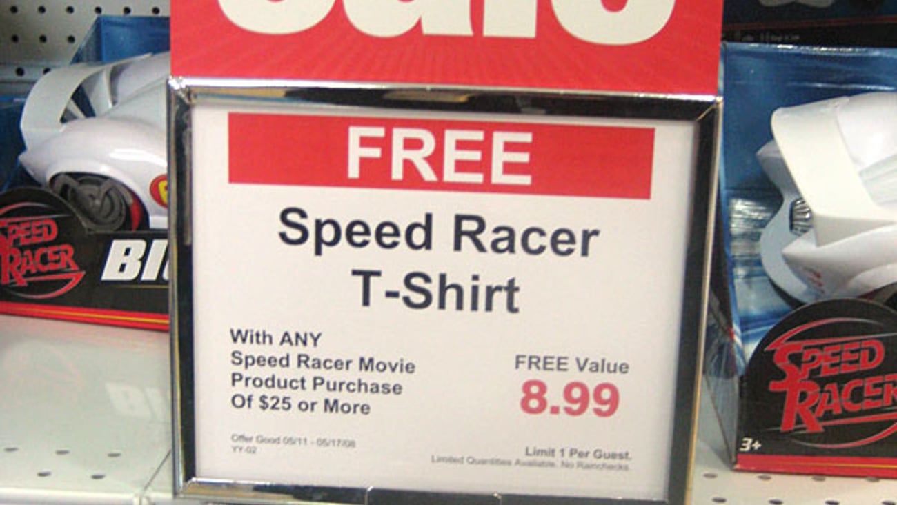 Toys "R" Us 'Speed Racer' Shelf Sign