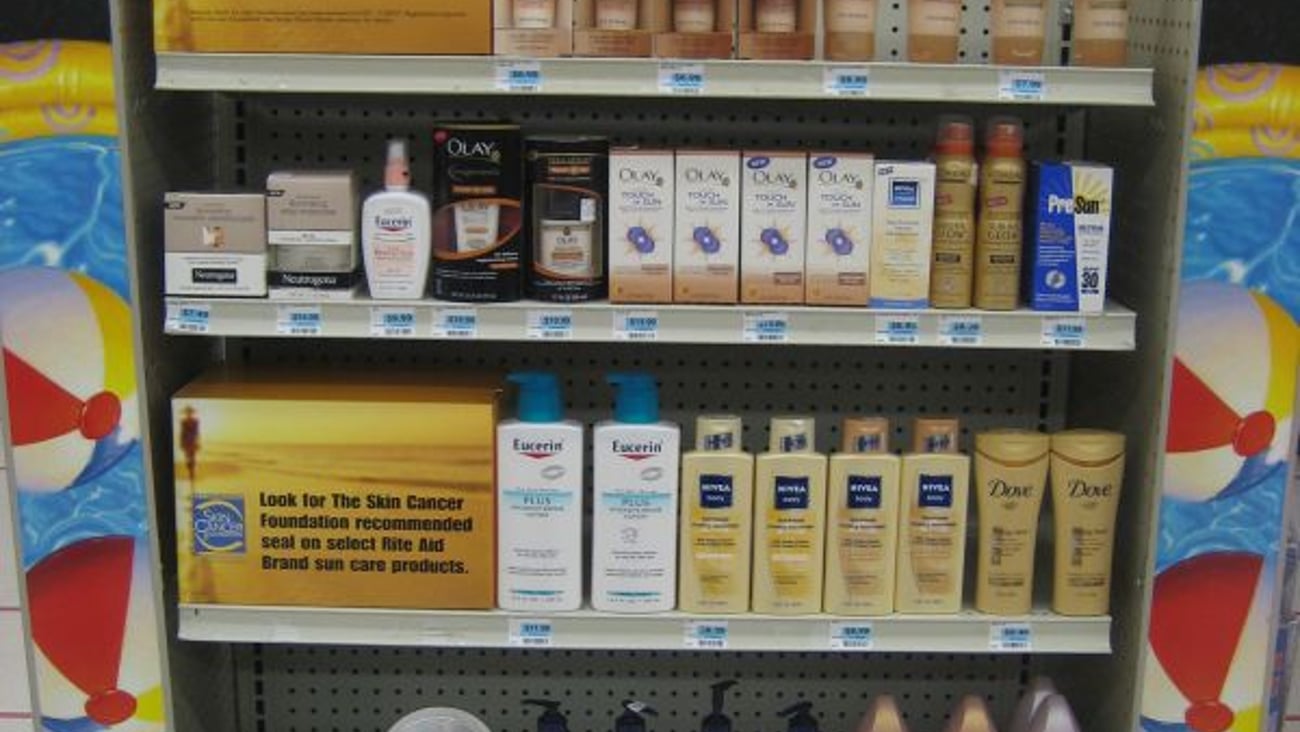 Rite Aid Skin Care Endcap
