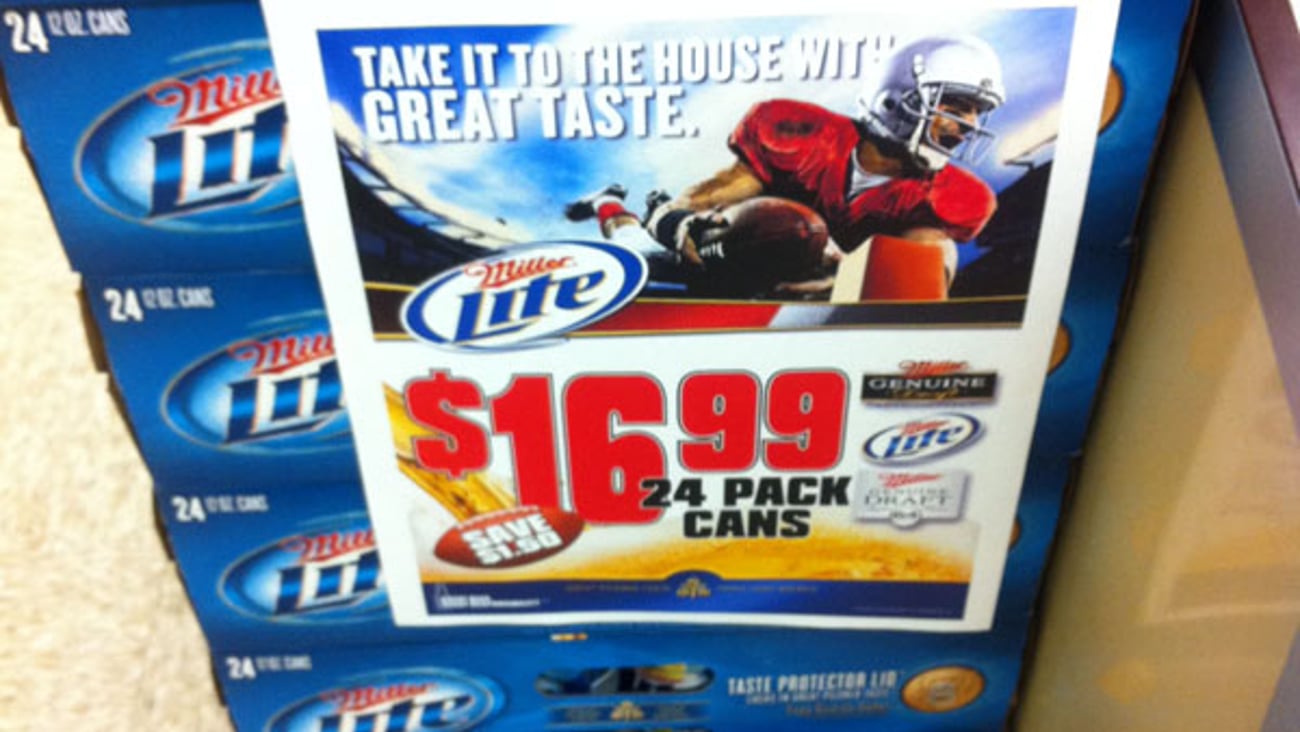 Miller 7-Eleven Football-Themed Price Sign