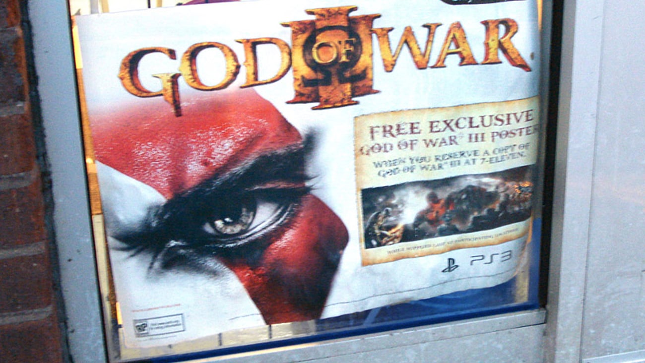 7-Eleven 'God of War III' Window Poster