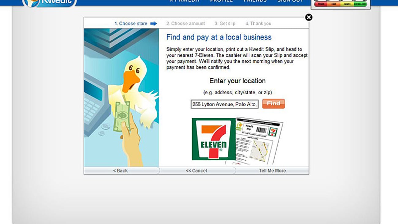 7-Eleven Kwedit Online Page