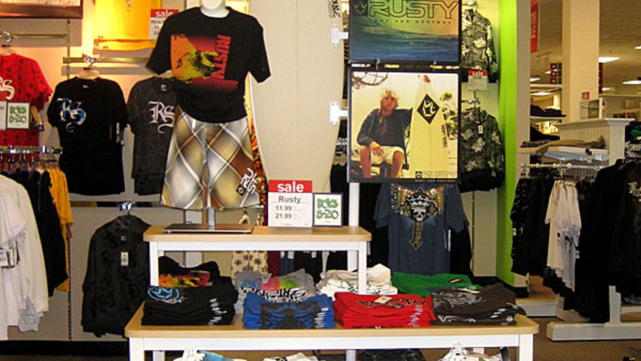 JCPenney Rusty Table Display