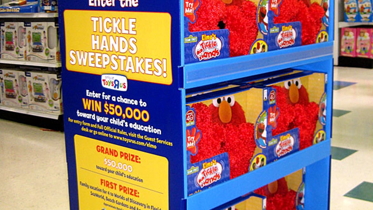 Toys "R" Us Elmo Tickle Hands Sweeps Half-Pallet