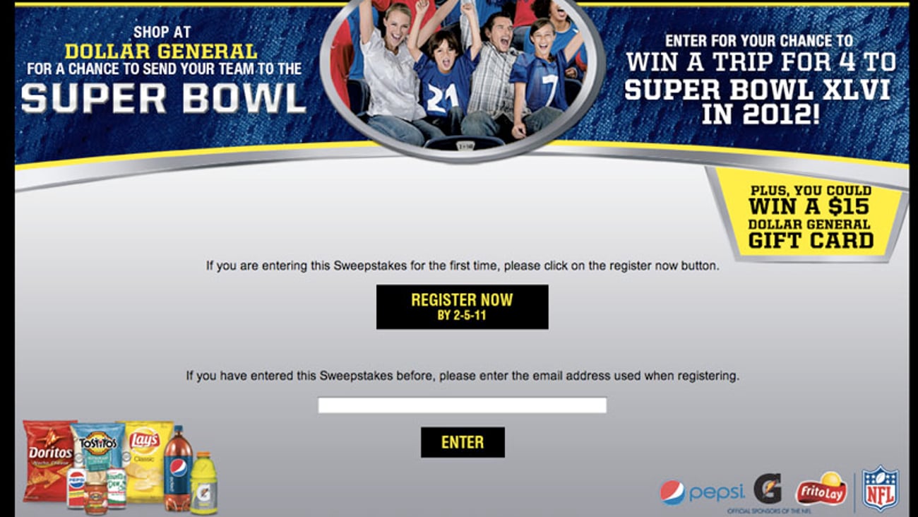 PepsiCo Dollar General Super Bowl Microsite