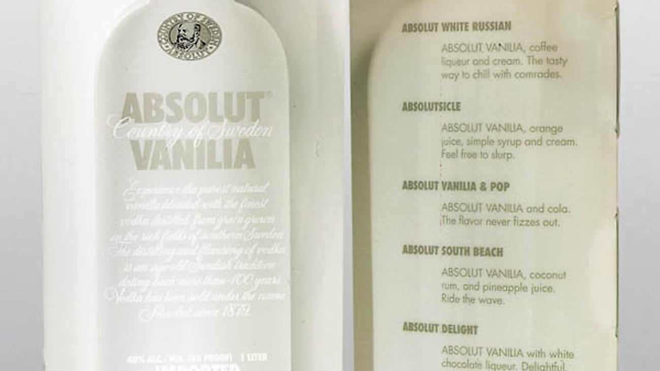 Absolut Extract Menu