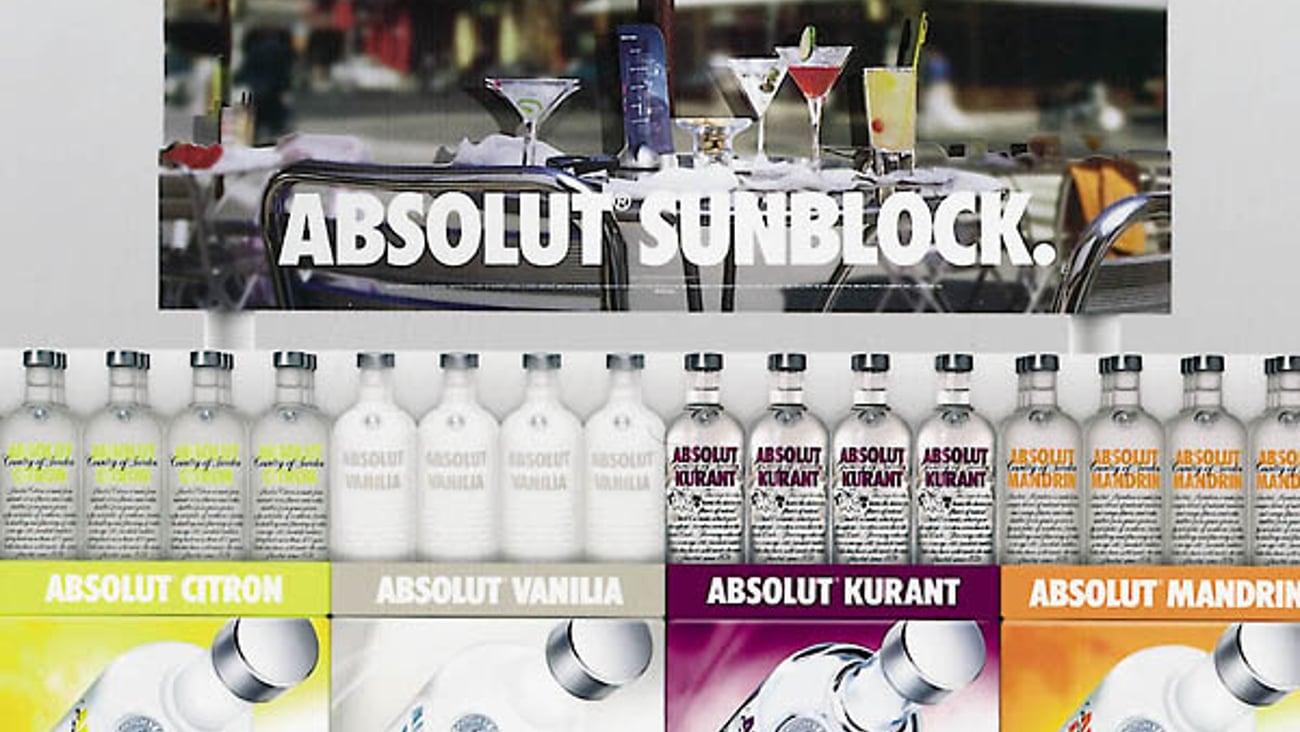 Absolut Sunblock Mass Display