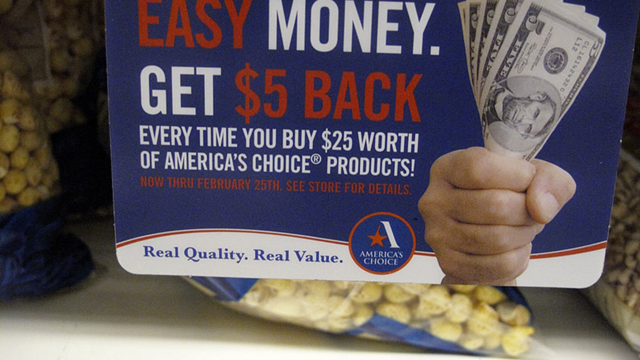 A&P America's Choice 'Easy Money' Shelf Dangler