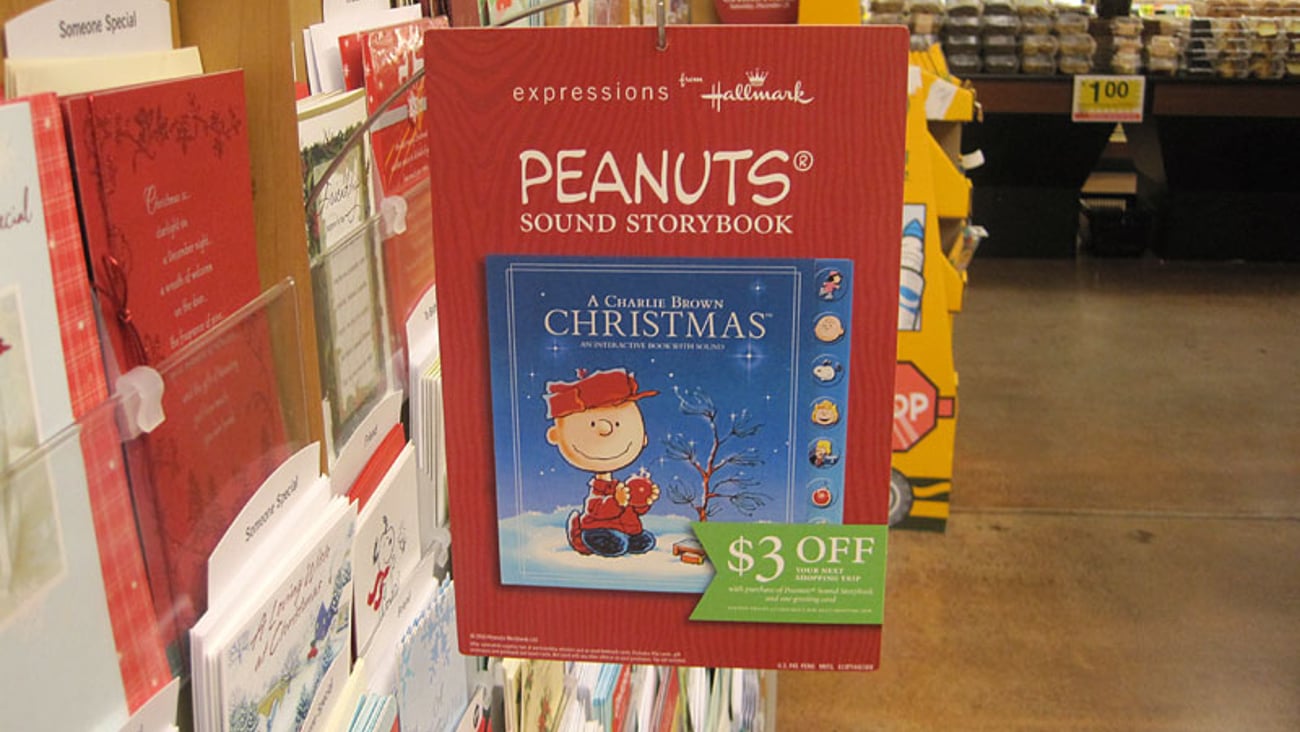 Hallmark 'Peanuts' Holiday Shelf Talker