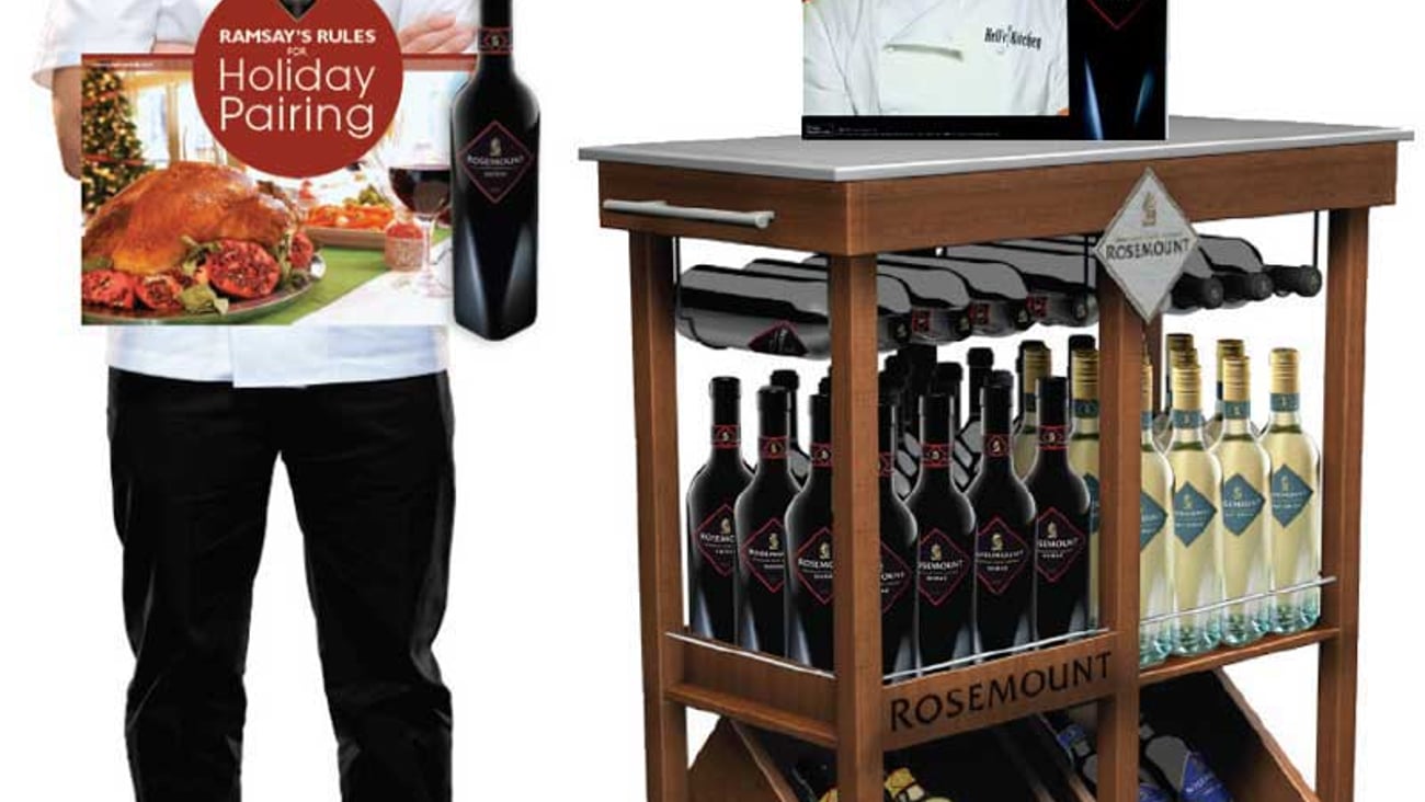 Rosemount Estate Wines Kitchen Island Display