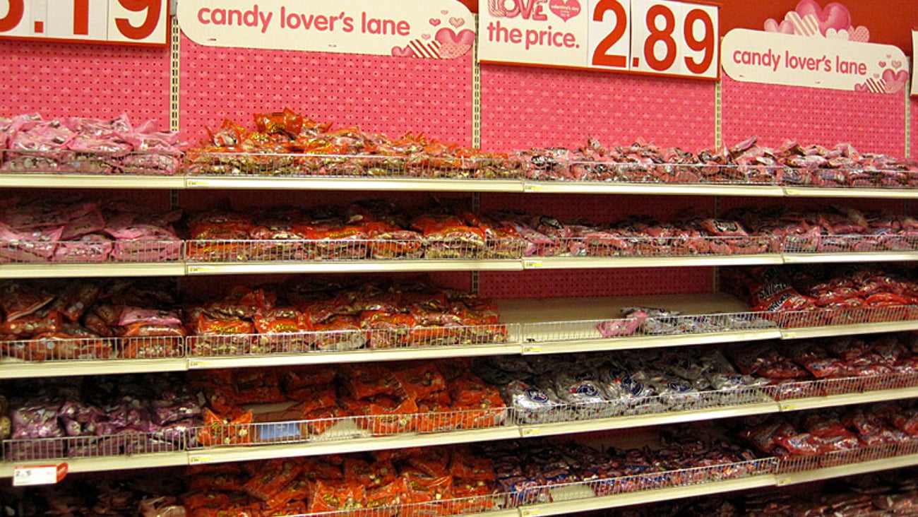 Target Valentine's Day Candy Merchandising