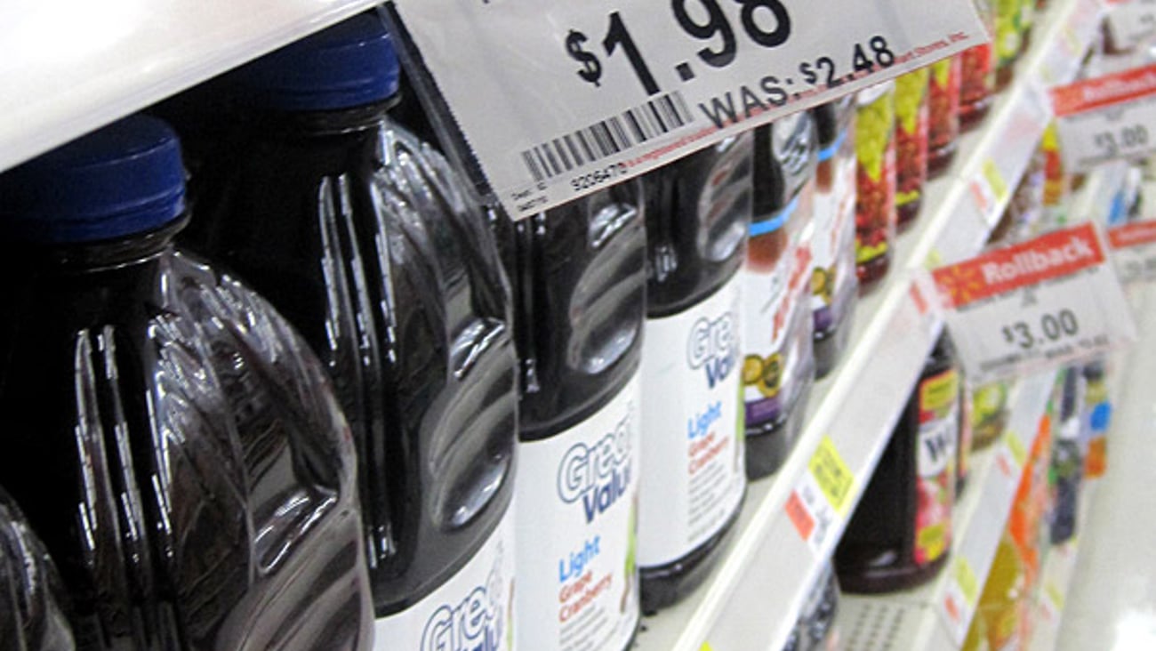 Walmart 'Rollback' Shelf Signs