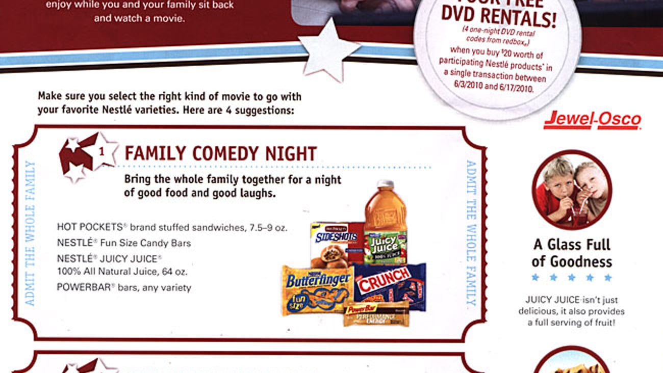 Nestl&eacute; Jewel-Osco Redbox Incentive Insert 