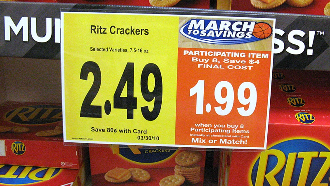 Kroger Ritz 'March to Savings' Shelf Tag