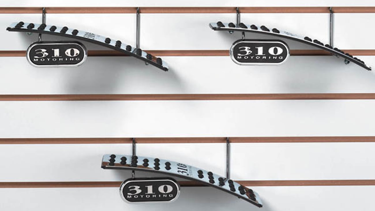 310 Motoring Footwear Slatwall Displays