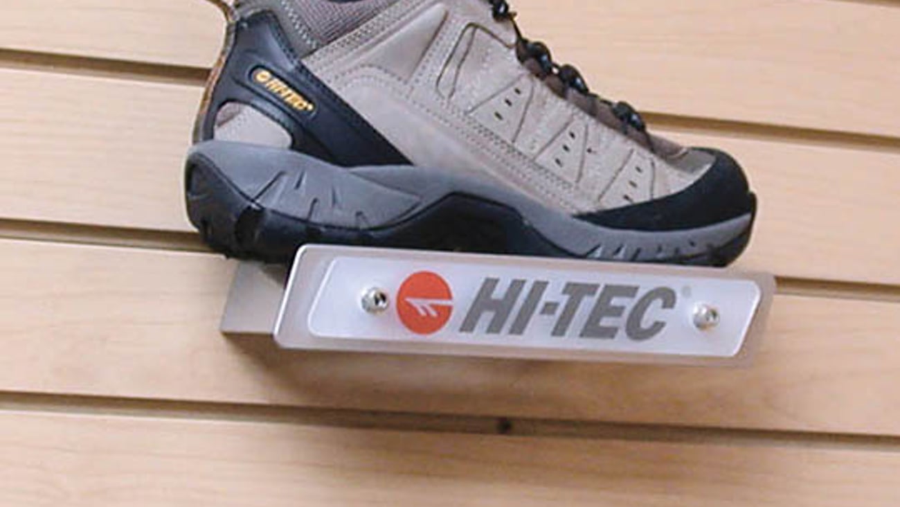 Hi-Tec Footwear Slatwall Displays