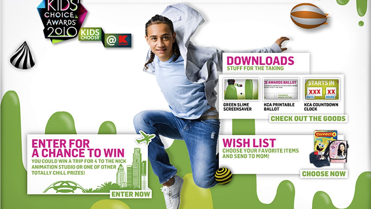 Nickelodeon Kmart 'Kids Choice Awards' Microsite