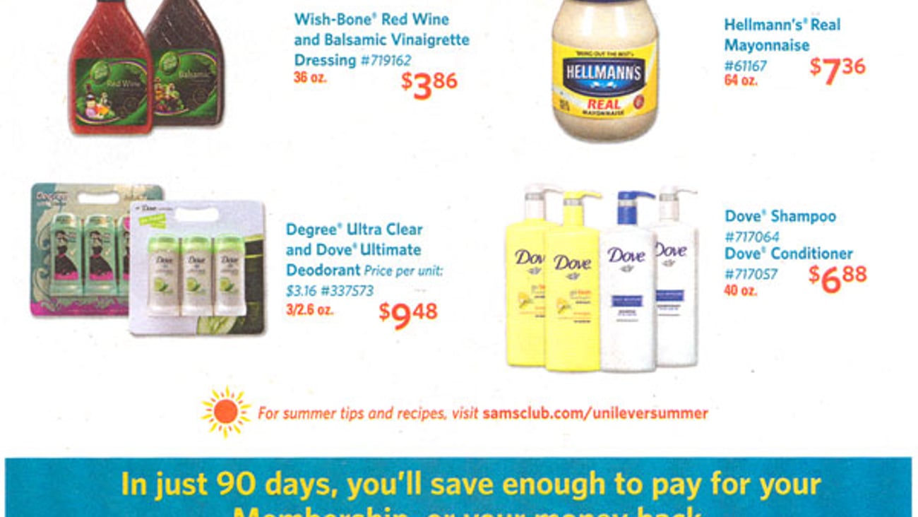 Sam's Club Unilever Co-Equity FSI