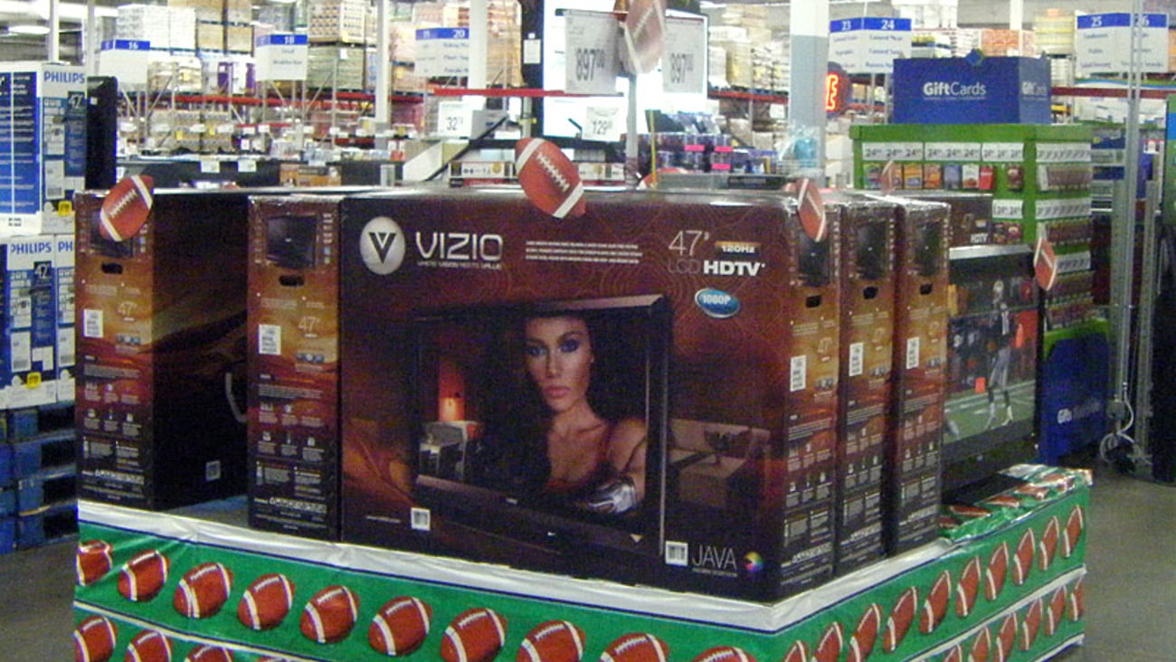 Sam's Club Vizio Football Display