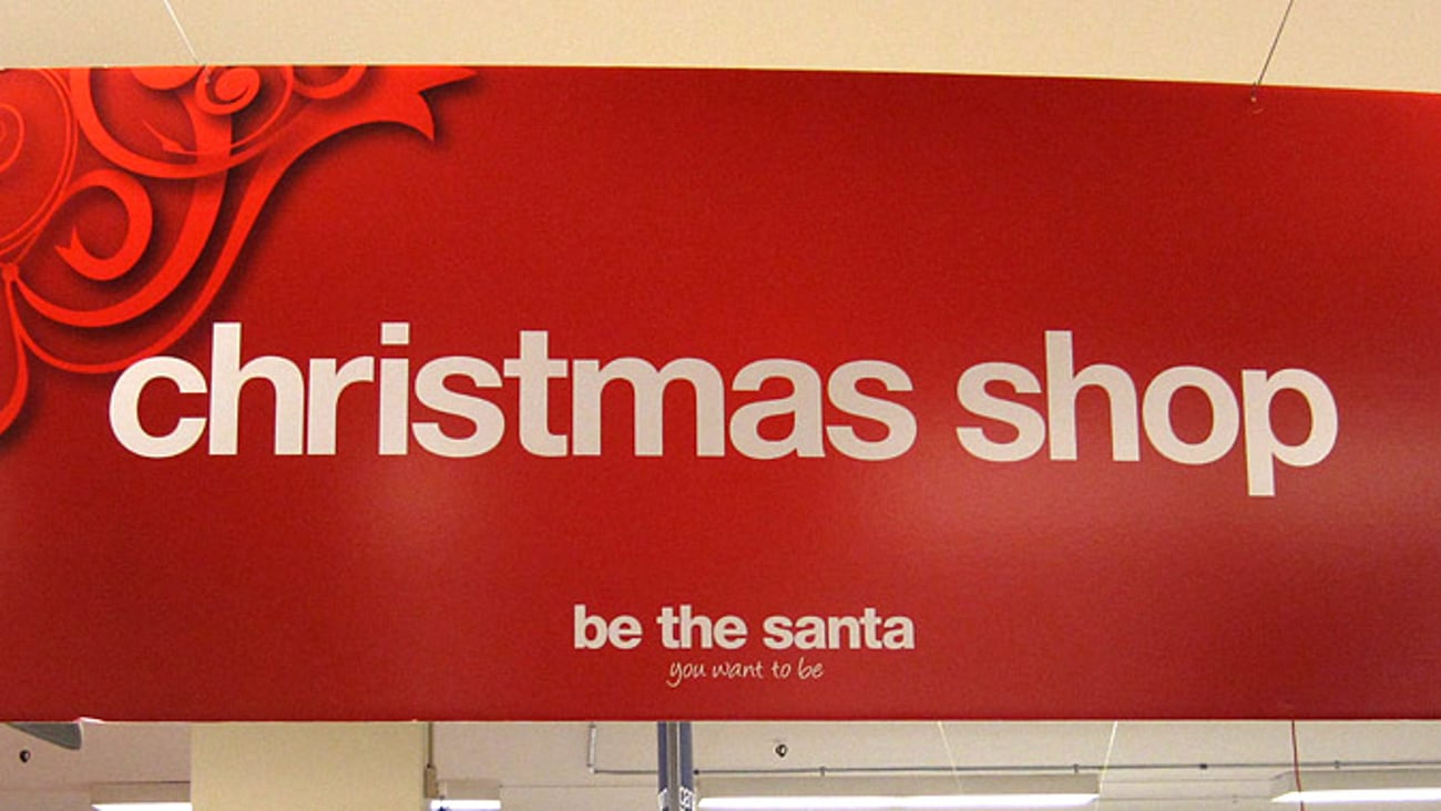 Sears 'Christmas Shop' Ceiling Banner