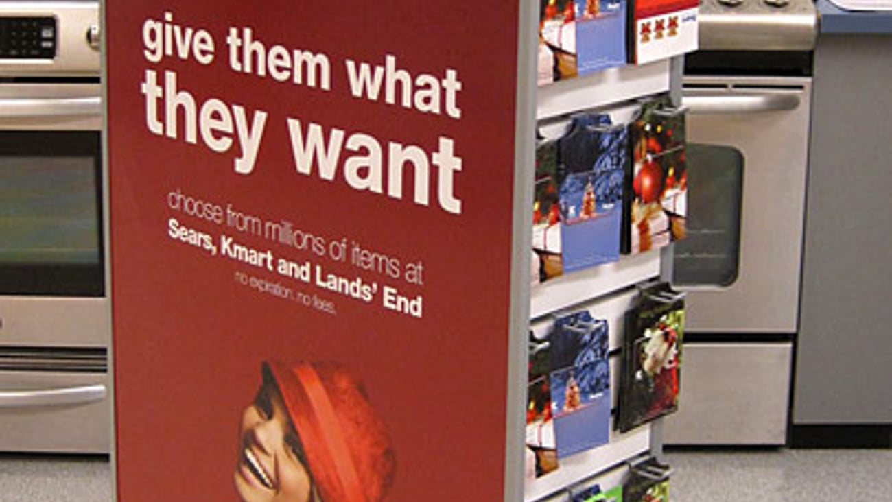 Sears Holiday Gift Card Floorstand