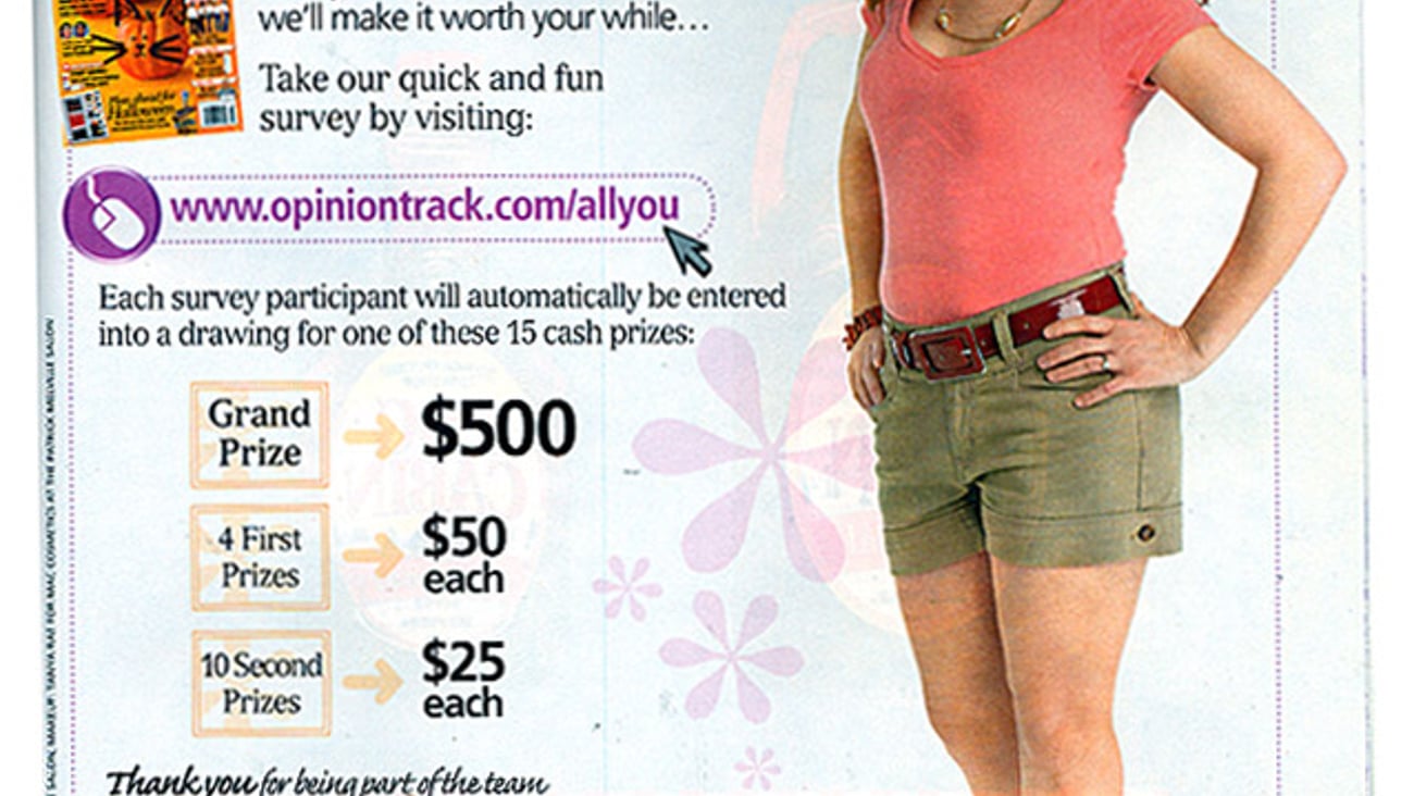 'All You' Reader Survey Ad