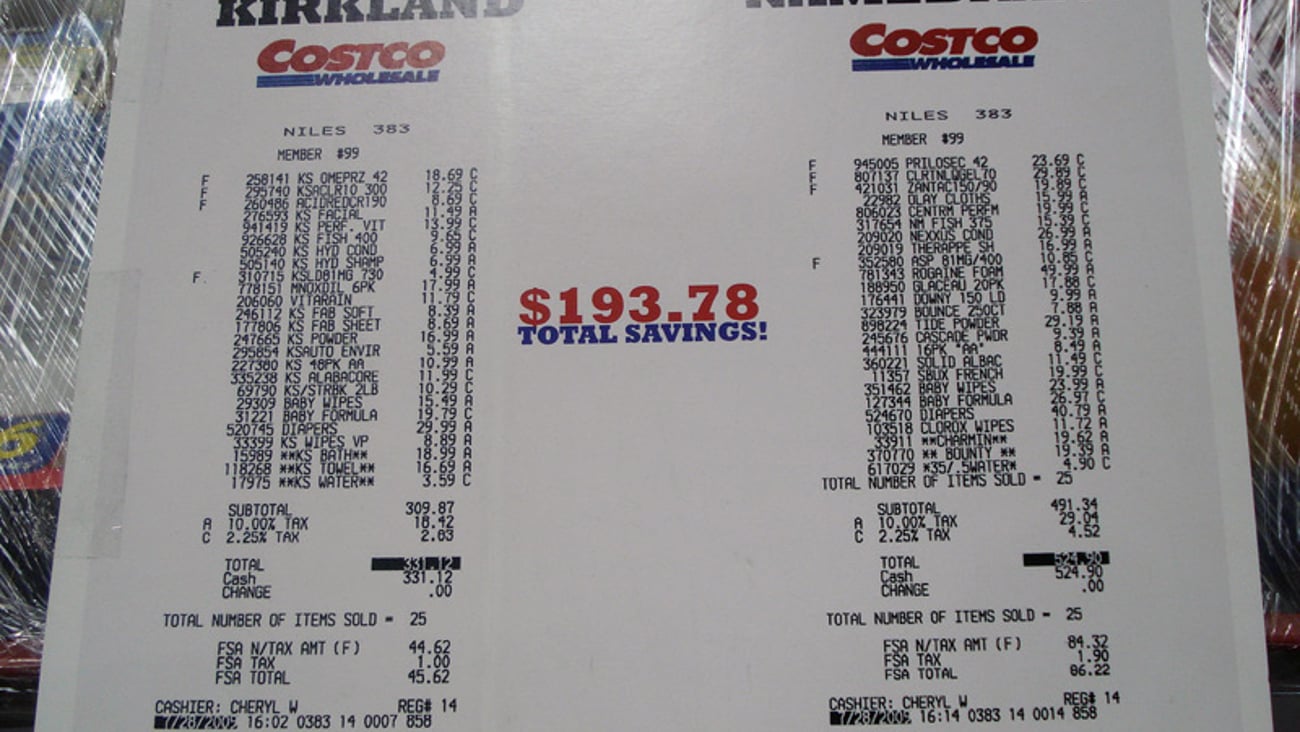 Costco Price Comparison Sign