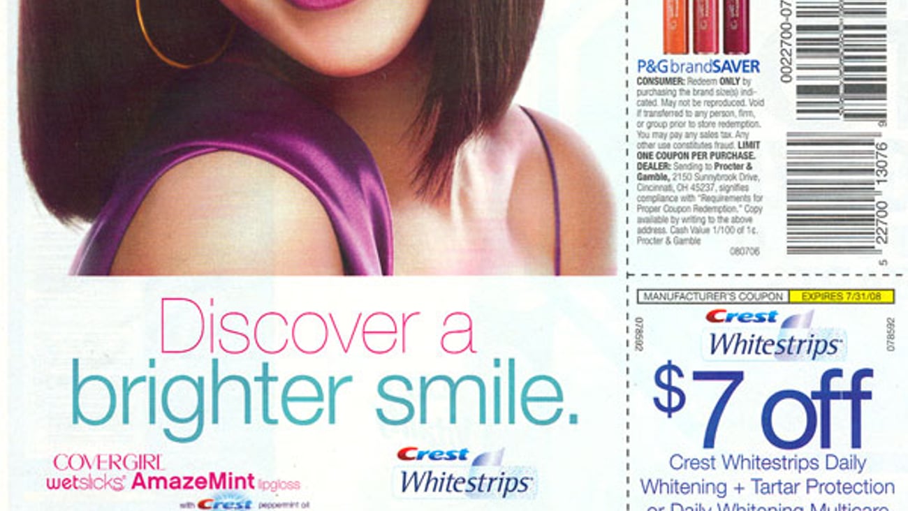 CoverGirl Wetslicks, Crest Whitestrips FSI