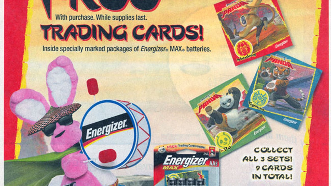 Energizer 'Kung Fu Panda' Trading Cards FSI