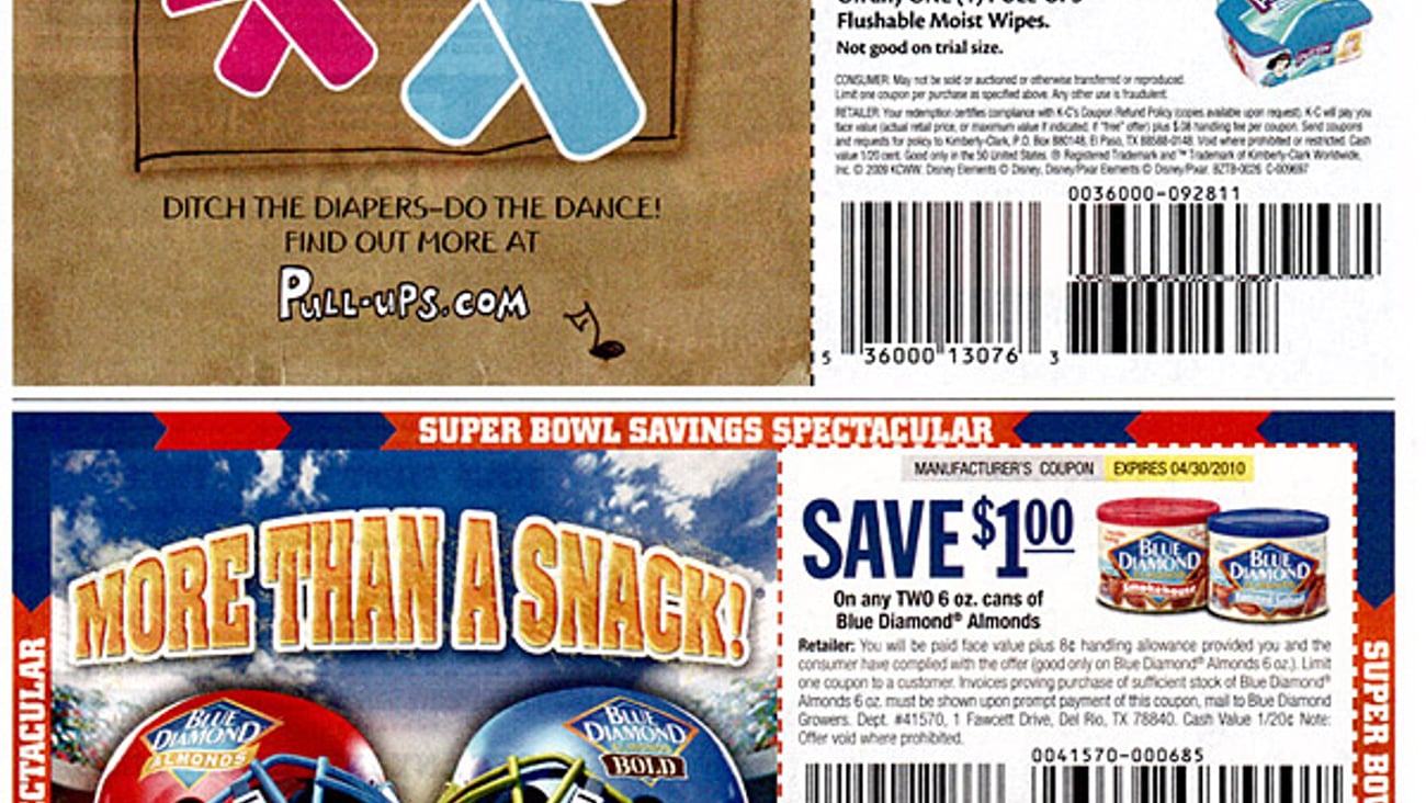 Blue Diamond Super Bowl/Huggies 'Potty Dance' FSIs