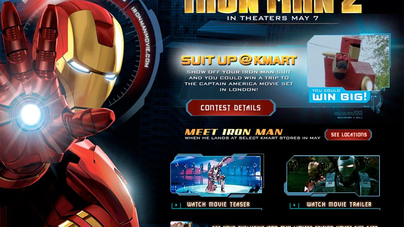 Kmart 'Iron Man 2' Microsite