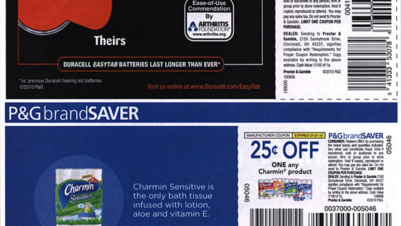 Duracell EasyTab/Charmin Sensitive FSIs