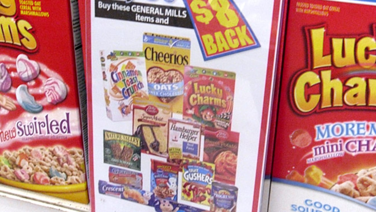 Pathmark General Mills '$8 Back' Shelf Sign