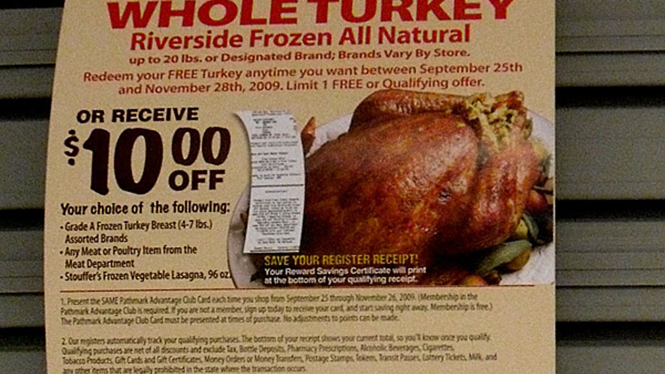 Pathmark 'Free Turkey' Sign