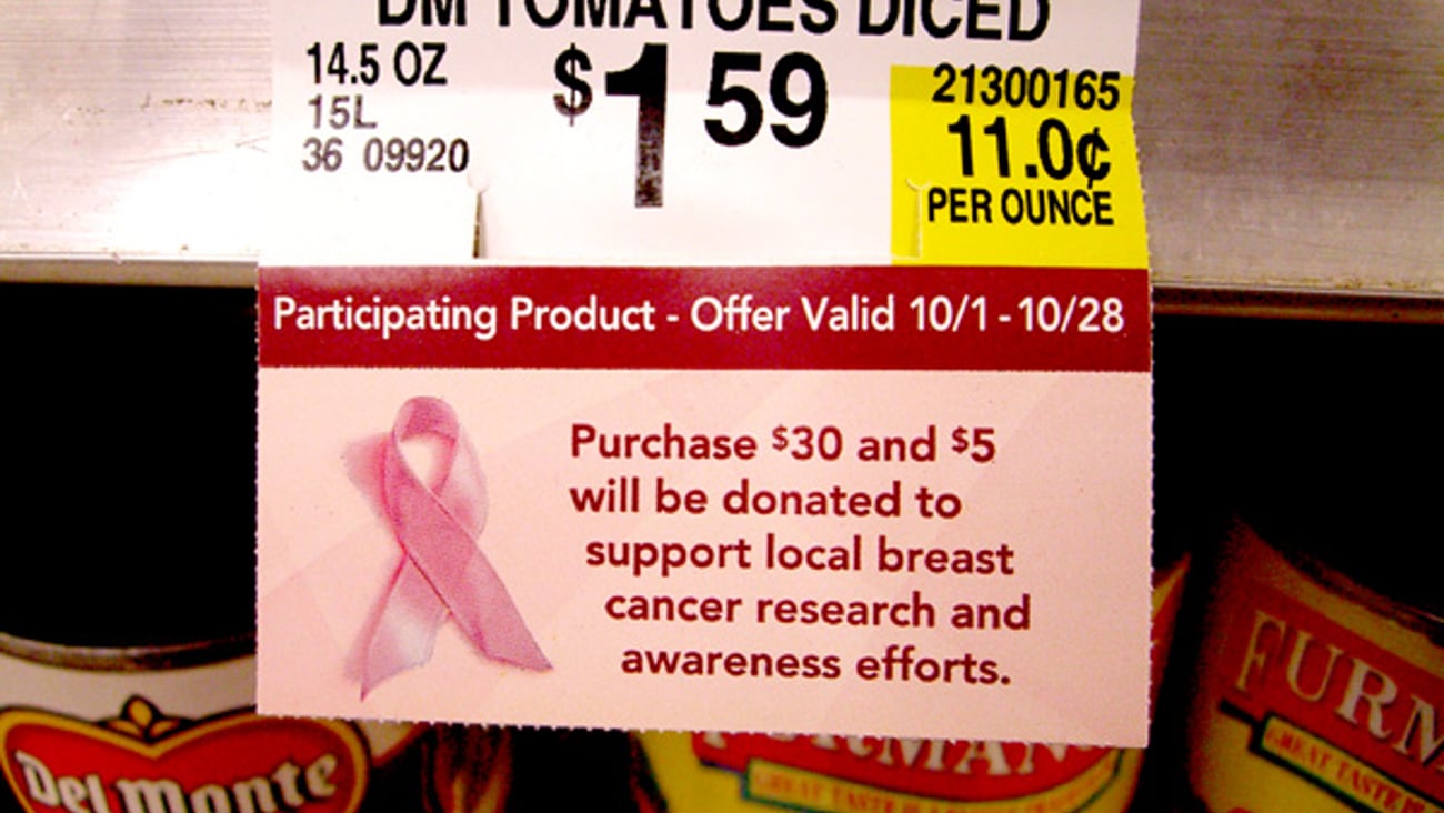 Safeway 'Pink Ribbon' Price Sign