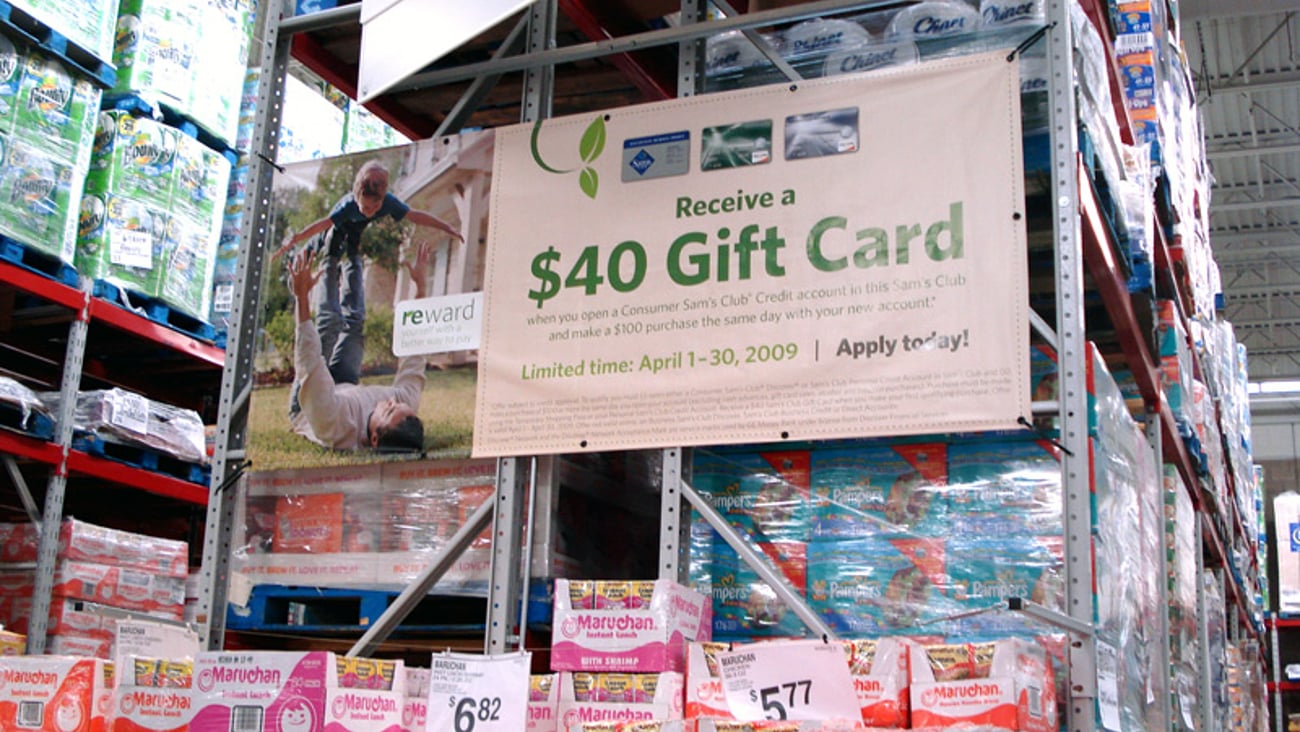 Sam's Club Credit Incentive Banner